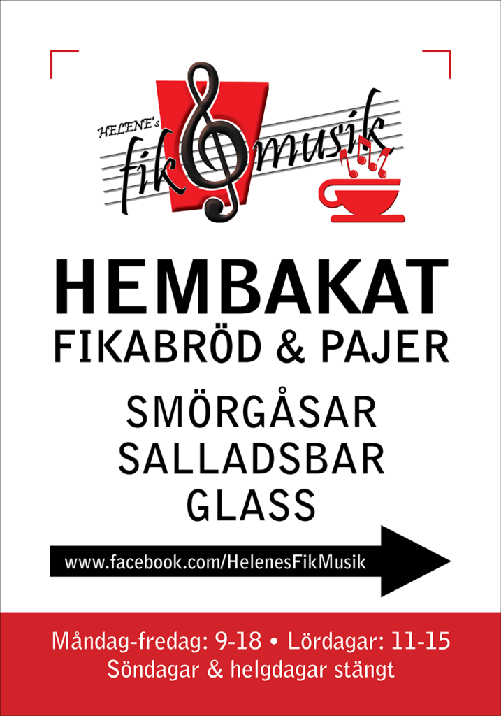 Affisch Helene's fik & musik